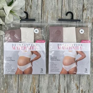 Women’s Destination Maternity Foldover Bikini Panty 2, 3-Packs Size M